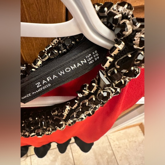 Zara Embellished Peplum Top XS - Picture 6 of 10